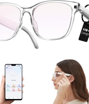 Smart Bluetooth Glasses for Women, 110+ Languages Translation & Remote Photo Capture, Professional-Grade Eye Protection, Ultra-Light Wireless Eyewear for Office/Reading